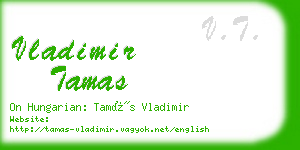 vladimir tamas business card